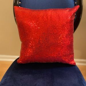 Sequined pillow covers.